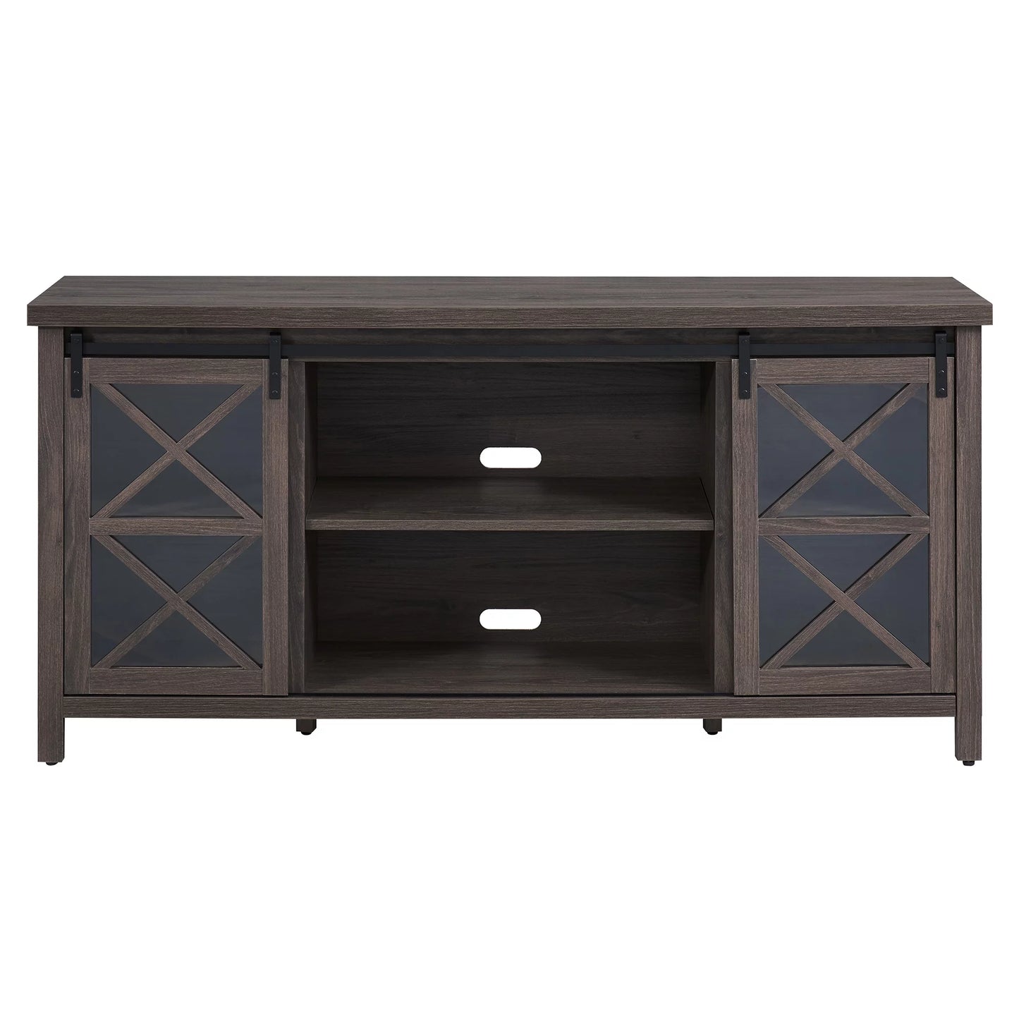 Addison&Lane Clementine TV Stand for TVs up to 80", Antiqued Gray Oak